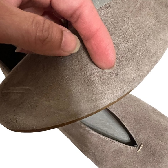 Eileen Fisher Taupe Suede Hidden Wedge Size 9 - Picture 12 of 14